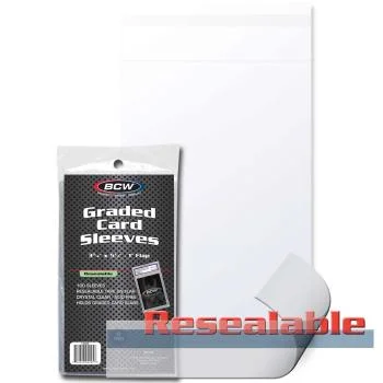 BCW Graded Card Sleeves Resealable (100 Bags)