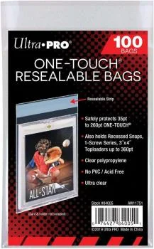 Ultra Pro One - Touch Resealable Bags (100 Bags)