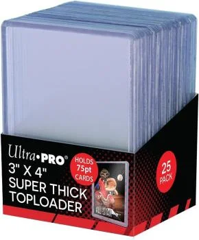Ultra Pro Super Thick Toploader 3x4 (75Pt.) (25 Toploader)