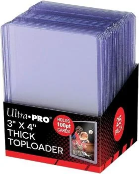 Ultra Pro Super Thick Toploader 3x4 (100Pt.) (25 Toploader)