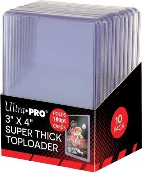 Ultra Pro Super Thick Toploader 3x4 (180Pt.) (10 Toploader)