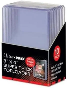 Ultra Pro Super Thick Toploader 3x4 (200Pt.) (10 Toploader)
