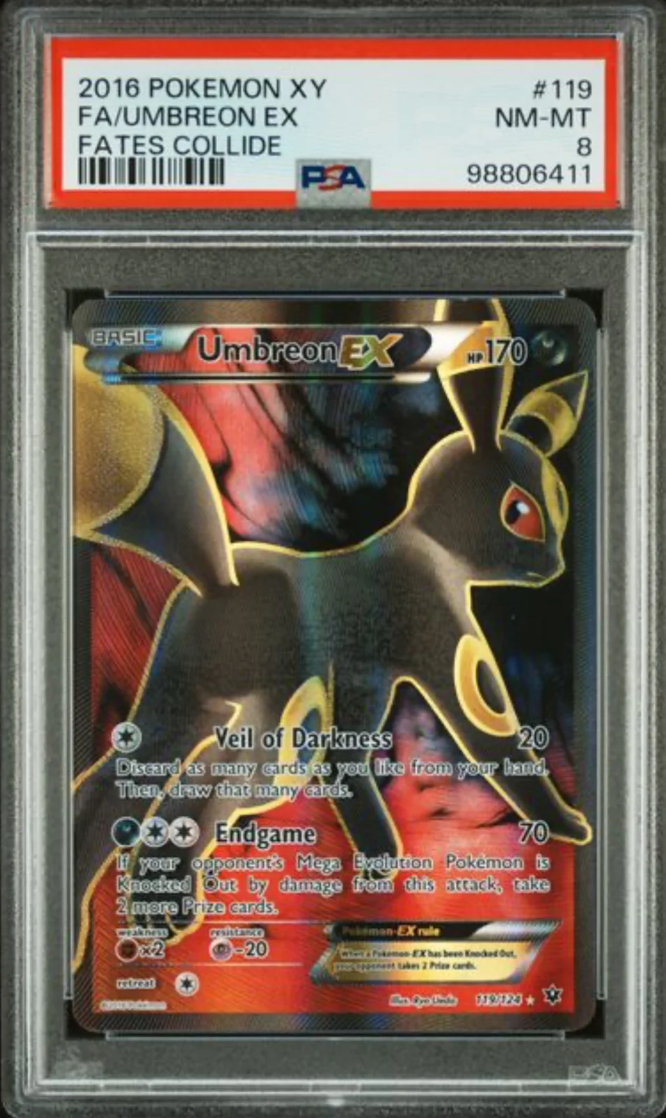 PSA 8 Umbreon EX 2016 ENG. ( FCO119 )