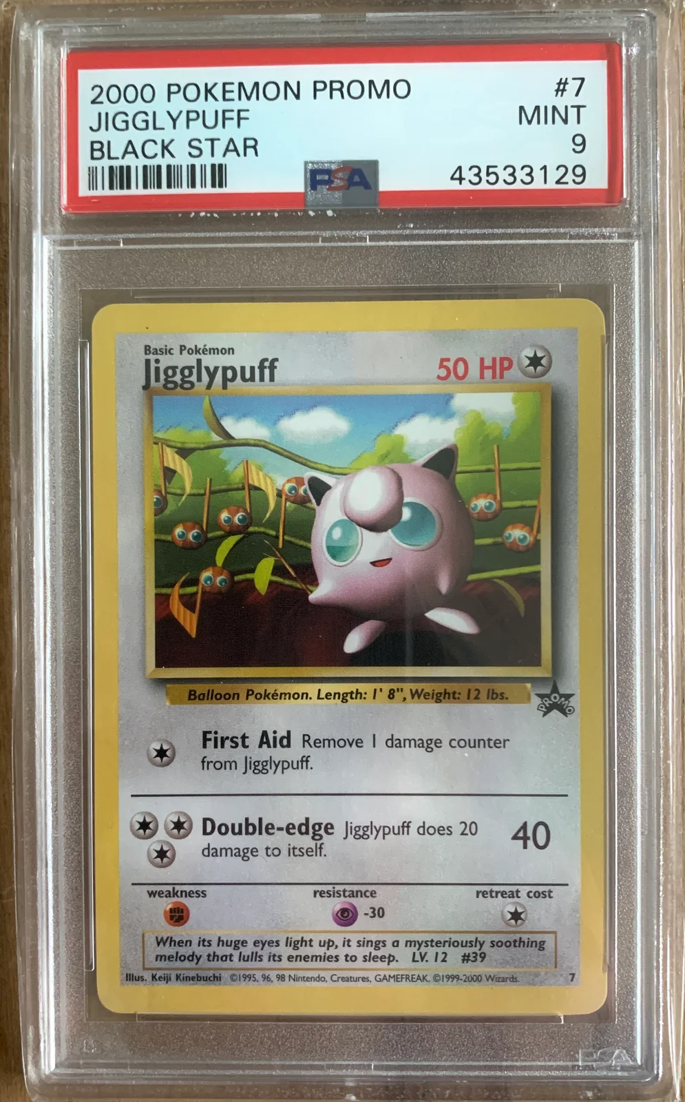 PSA 9 Jigglypuff 2000 ENG. BS Promo ( WP7 )