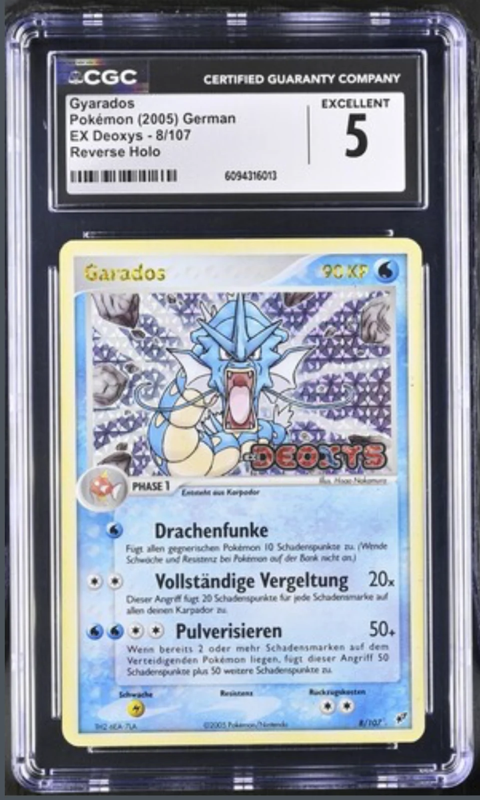 CGC 5 Garados Stamp Deoxys DE. 2005 ( DX8 )