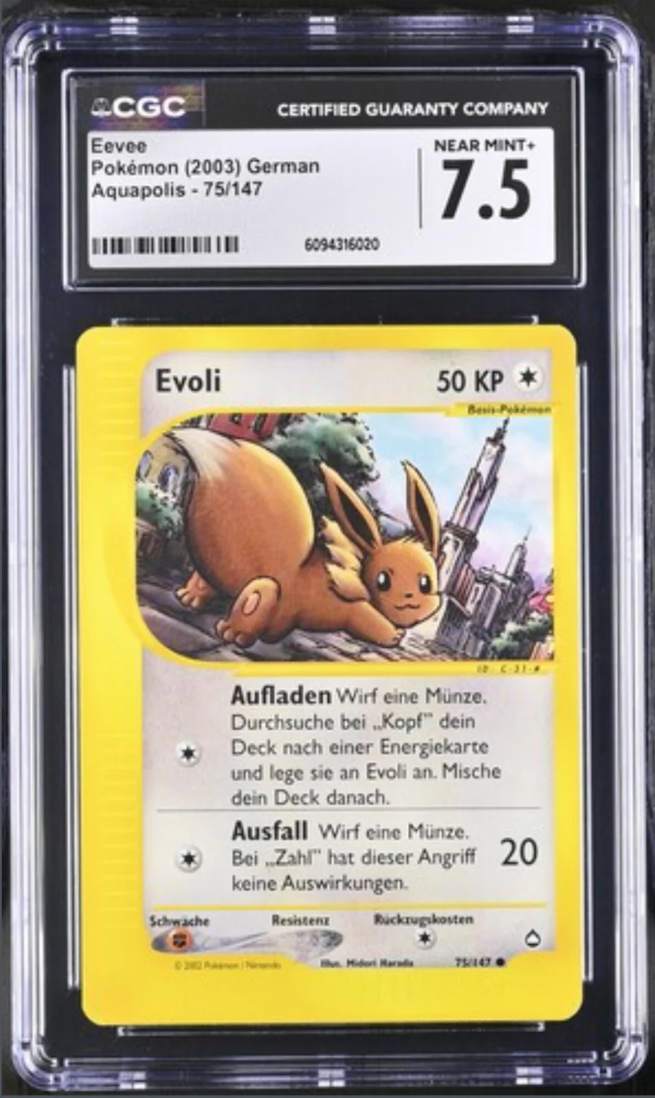 CGC 7.5 Evoli  DE. 2003 ( AQ75 )