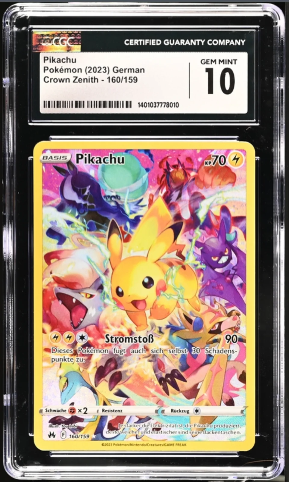 CGC 10  Pikachu  DE. 2023 ( CRZ160 )