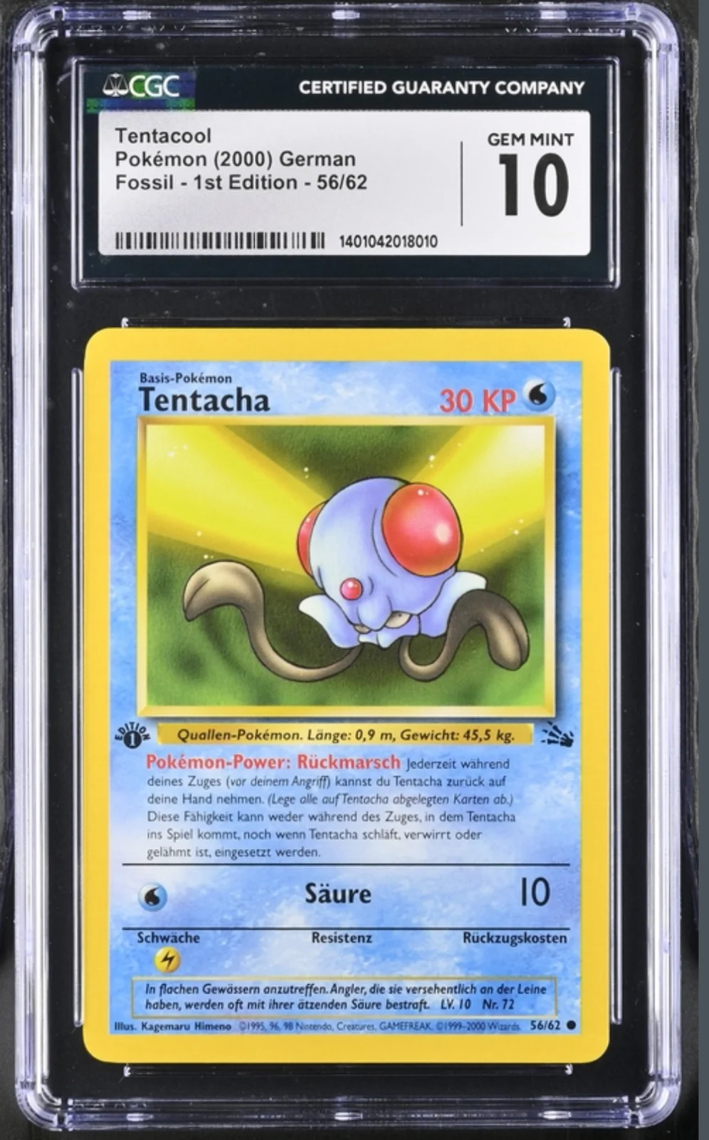 CGC 10 Tentacha 1.ED DE. Fossil 2000 ( FO56 )