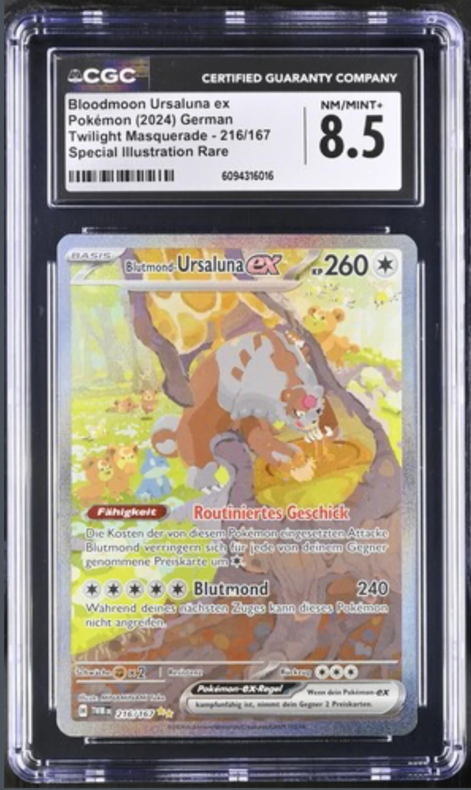 CGC 8.5 Blutmond Ursaluna EX DE. 2024 ( TWM216 )