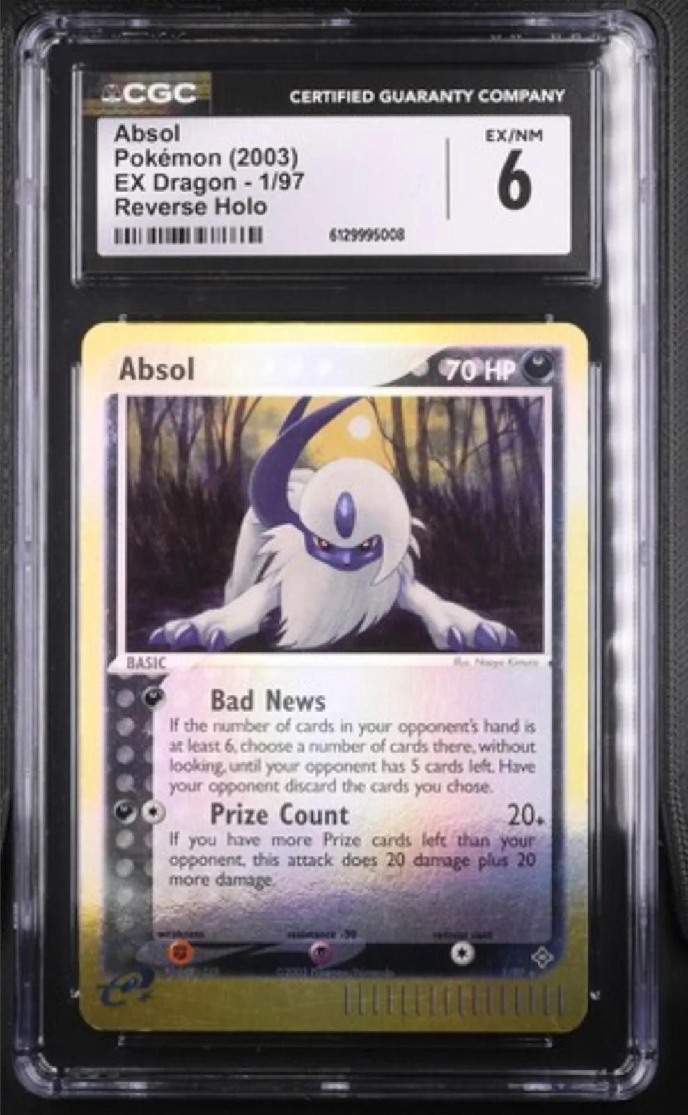 CGC 6 Absol Reverse Holo ENG. 2003 ( DR1 )