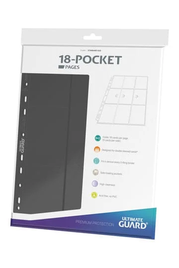 Ultimate Guard 18-Pocket Pages Side-Loading (10) - Grey