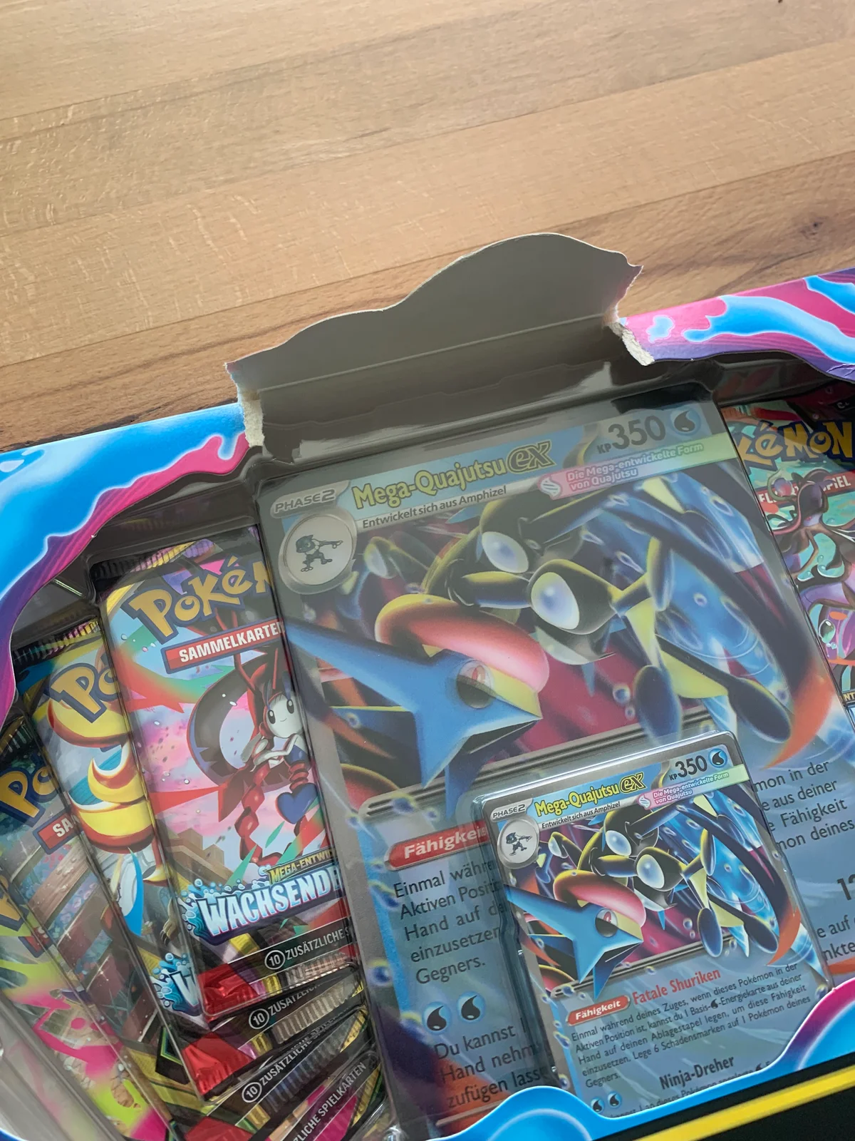 ! Beschädigt ! Pokemon Quajutsu EX Kollection DE.