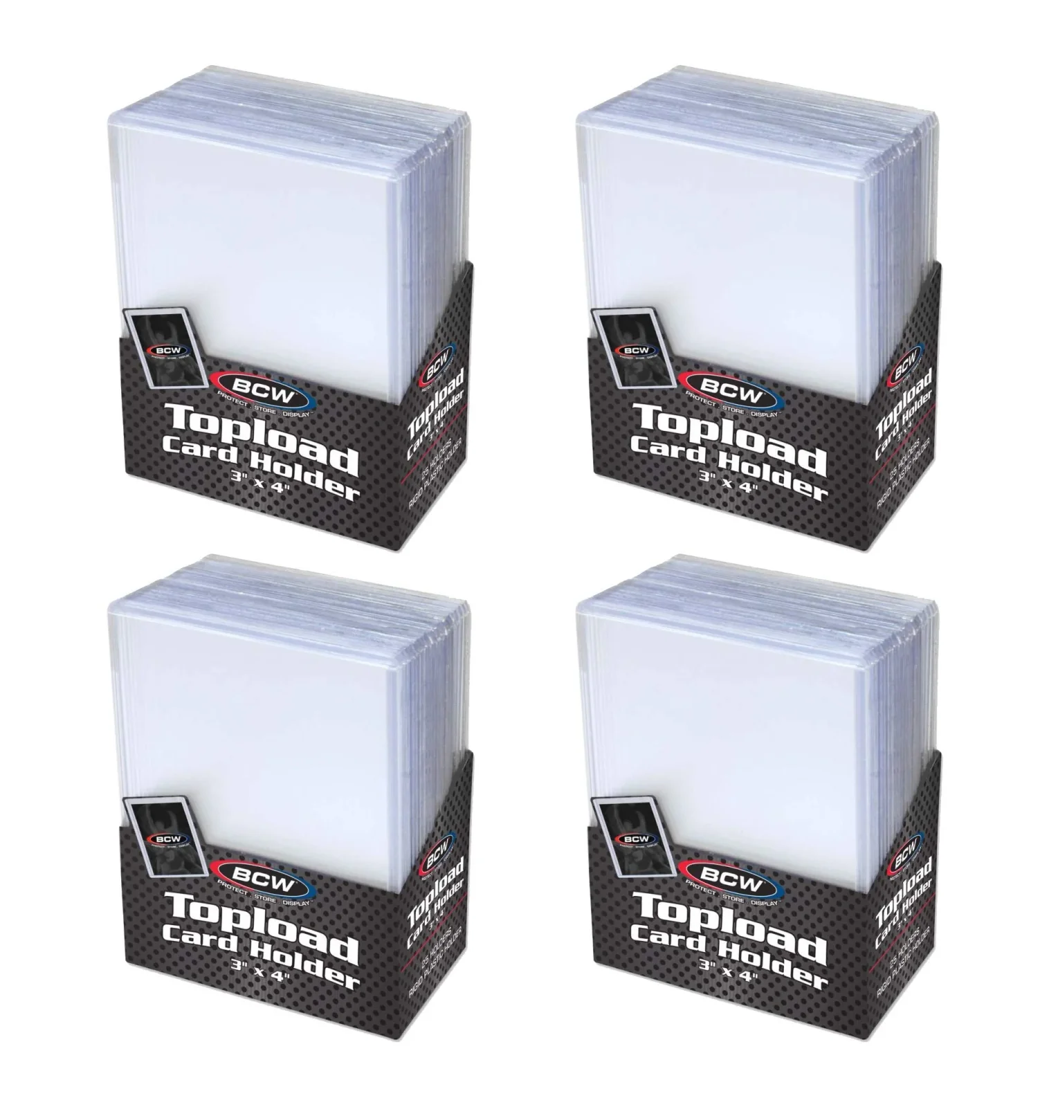 BCW Topload Card Holder 3x4 ( 4 x 25Toploader ) 100stk.
